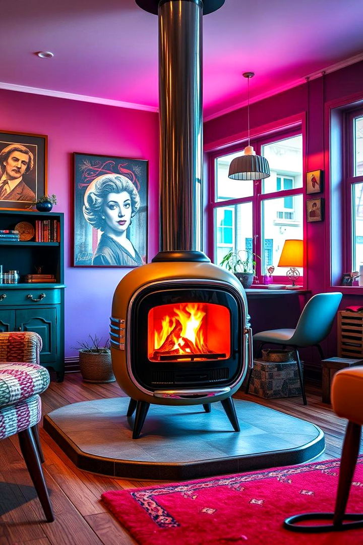 Retro Modern Log Burner - 22 Log Burner Ideas