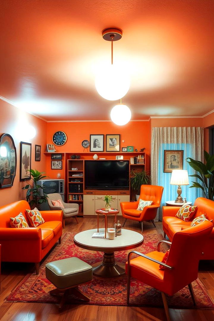 Retro Orange Vibes - 22 Orange Room Ideas