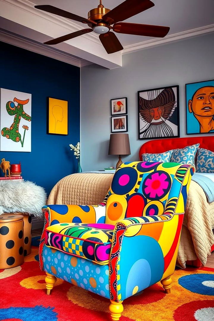 Retro Pop Art Chair - 22 Bedroom Chair Ideas