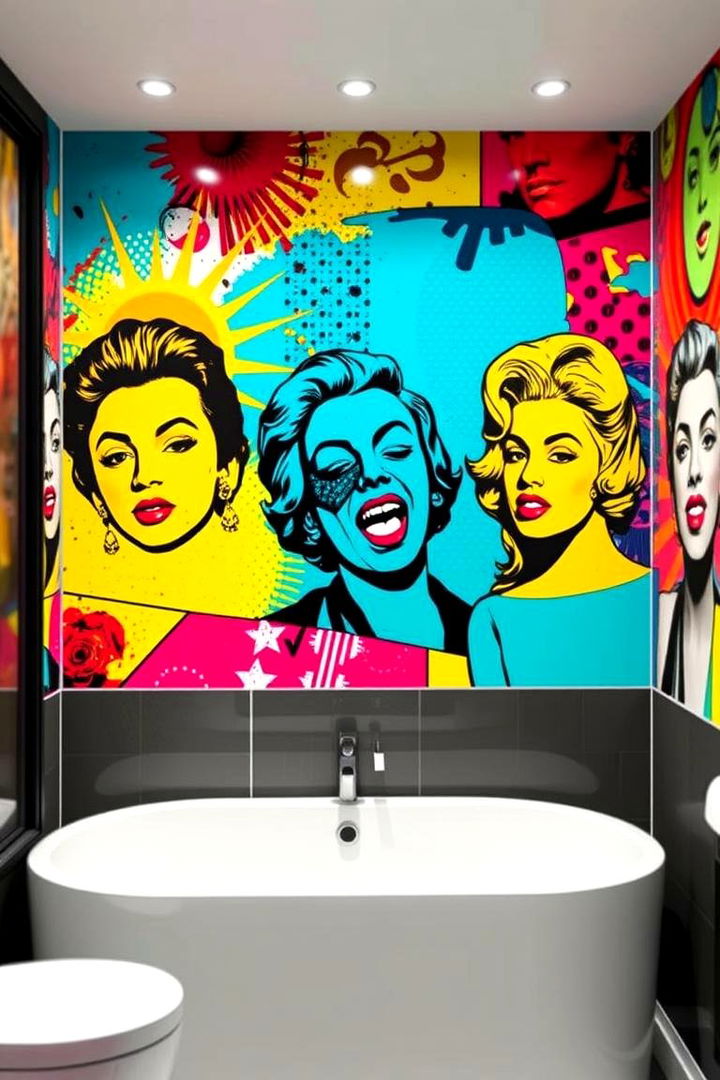 Retro Pop Art Panels - 22 Bathroom Art Ideas