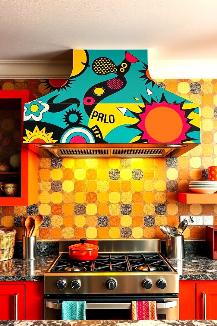 Retro Pop Art Range Hood - 22 Range Hood Ideas