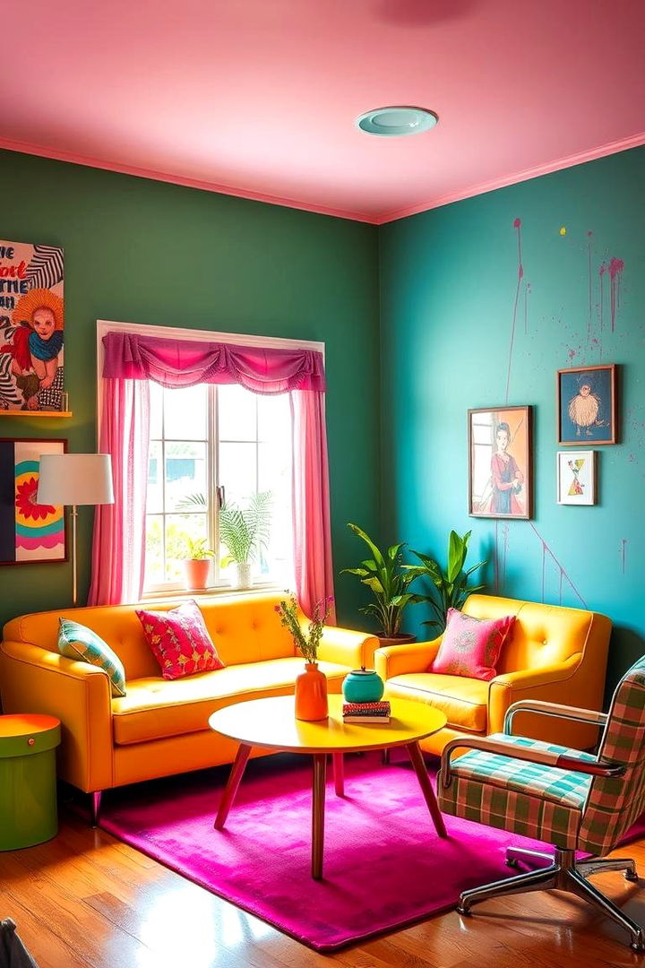 Retro Pop Color Bursts - 22 Boys Room Paint Ideas