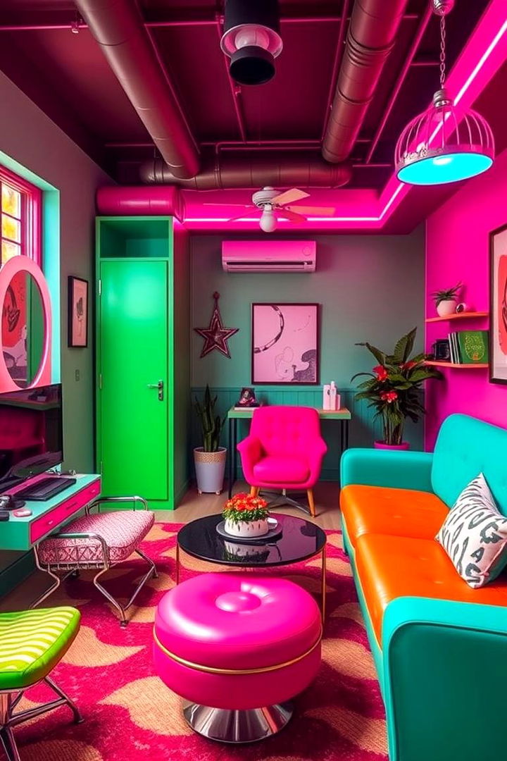 Retro Pop Color Combinations - 22 Colorful Living Room Ideas
