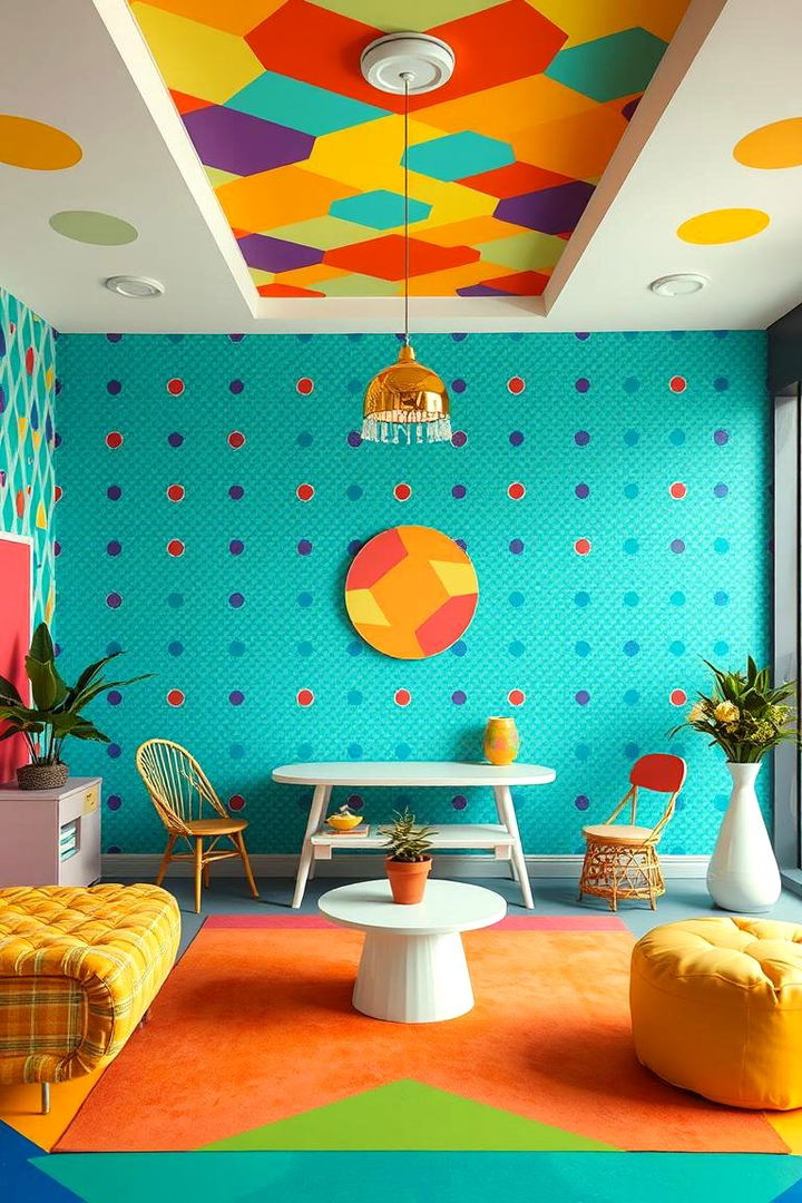 Retro Pop Pattern Walls - 22 1990s Interior Design Ideas