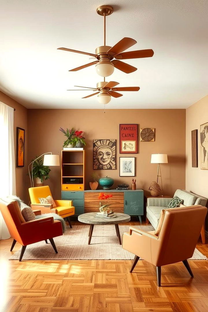 Retro Revamp with Tan Hues - 22 Tan Living Room Ideas