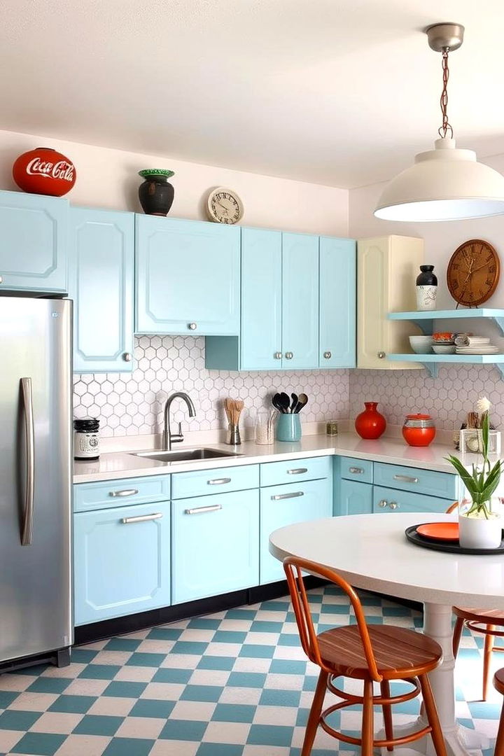 Retro Revival Blue - 22 Light Blue Kitchen Cabinets Ideas
