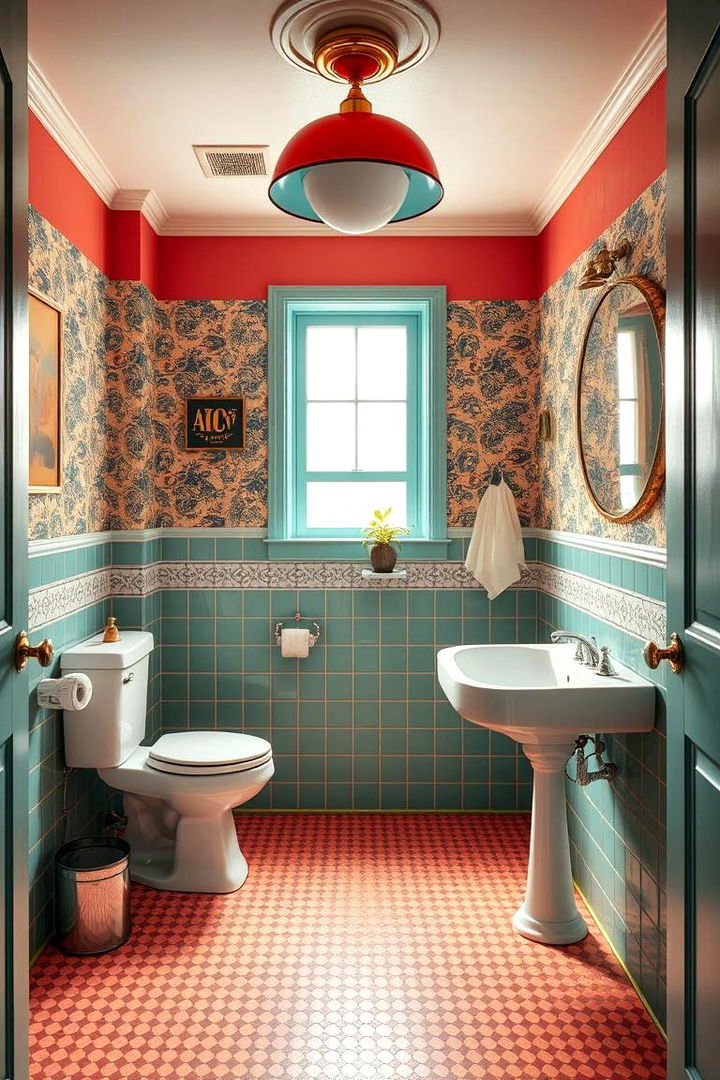 Retro Revival Designs - 22 Eclectic Bathroom Ideas