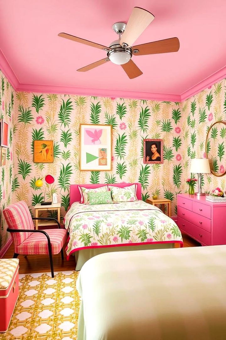 Retro Revival Energy - 22 Pink and Green Bedroom Ideas