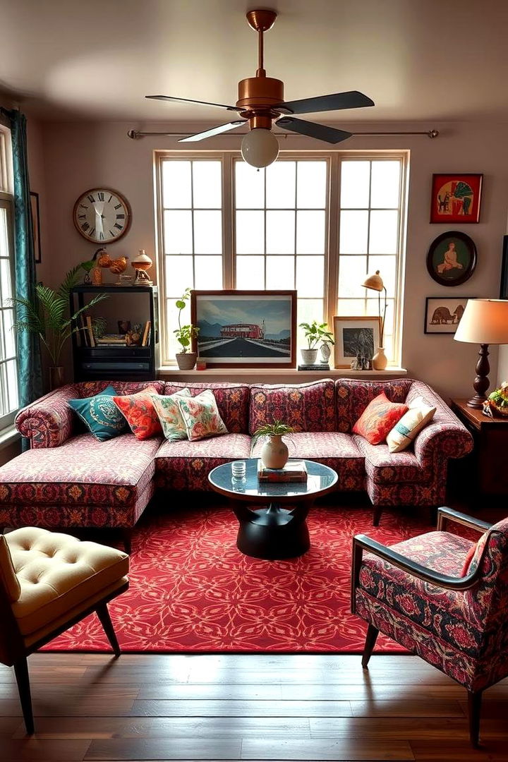 Retro Revival in Sectional Arrangements - 22 Sectional Living Room Ideas
