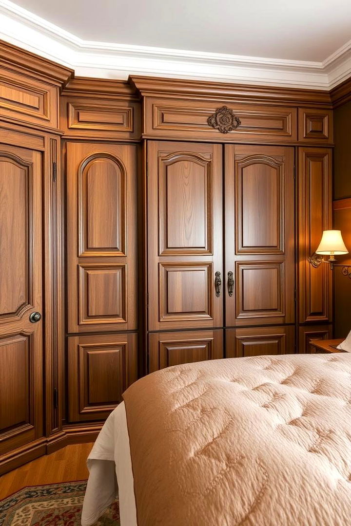 Retro Style Built in Wardrobe - 22 Built-in Wardrobe Ideas Around a Bed