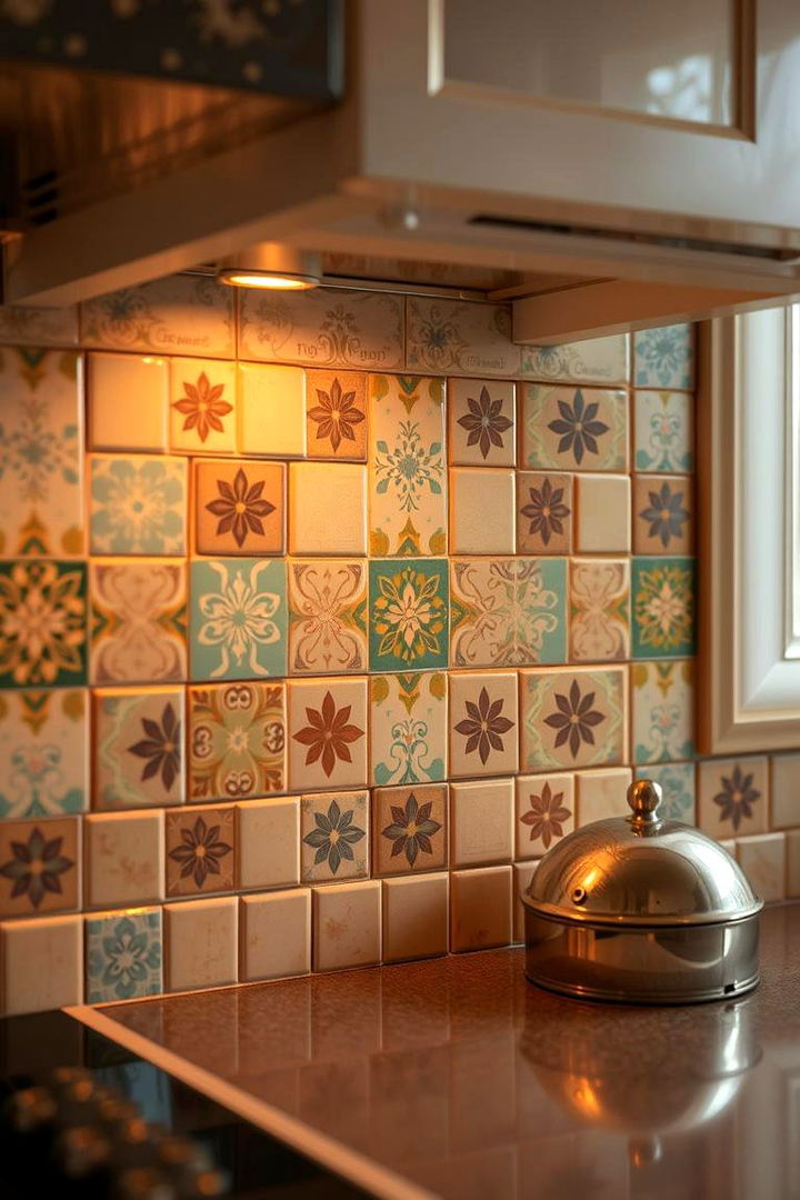 Retro Vintage Backsplash - 22 Bathroom Backsplash Ideas