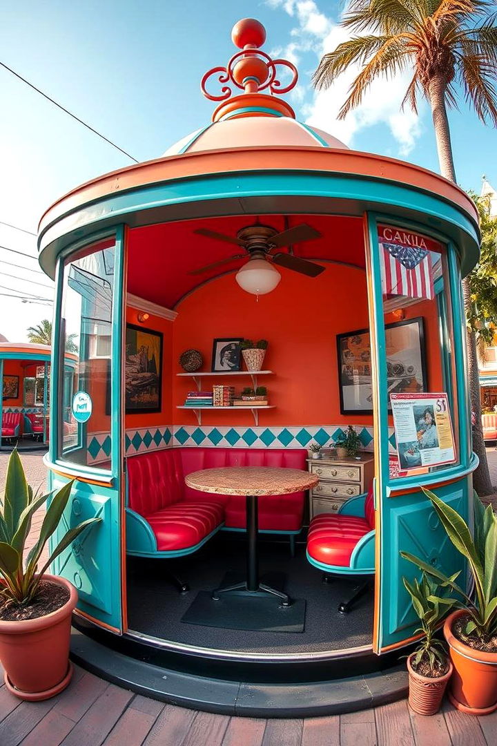 Retro Vintage Inspired Enclosure - 22 Hot Tub Enclosure Ideas