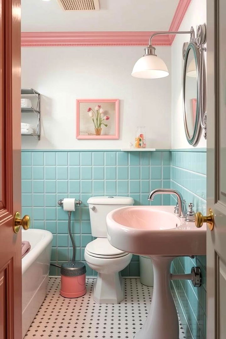 Retro Vintage Touches - 22 Apartment Bathroom Ideas