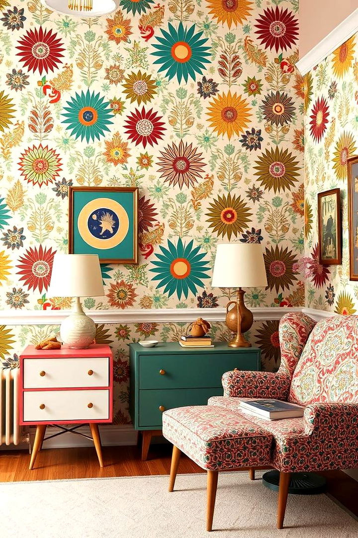 Retro Wallpaper Patterns - 22 80s Bedroom Ideas