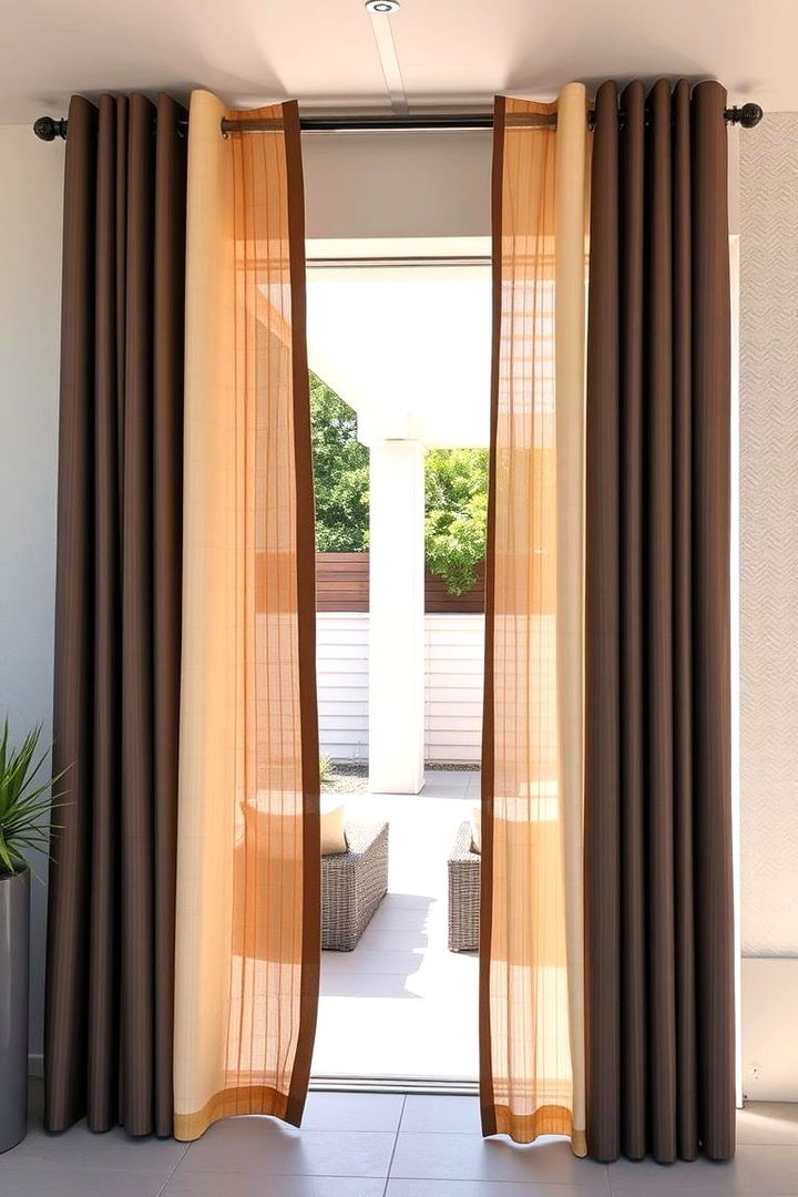Reversible Curtain Panels for Dual Style Options - 22 Patio Curtain Ideas