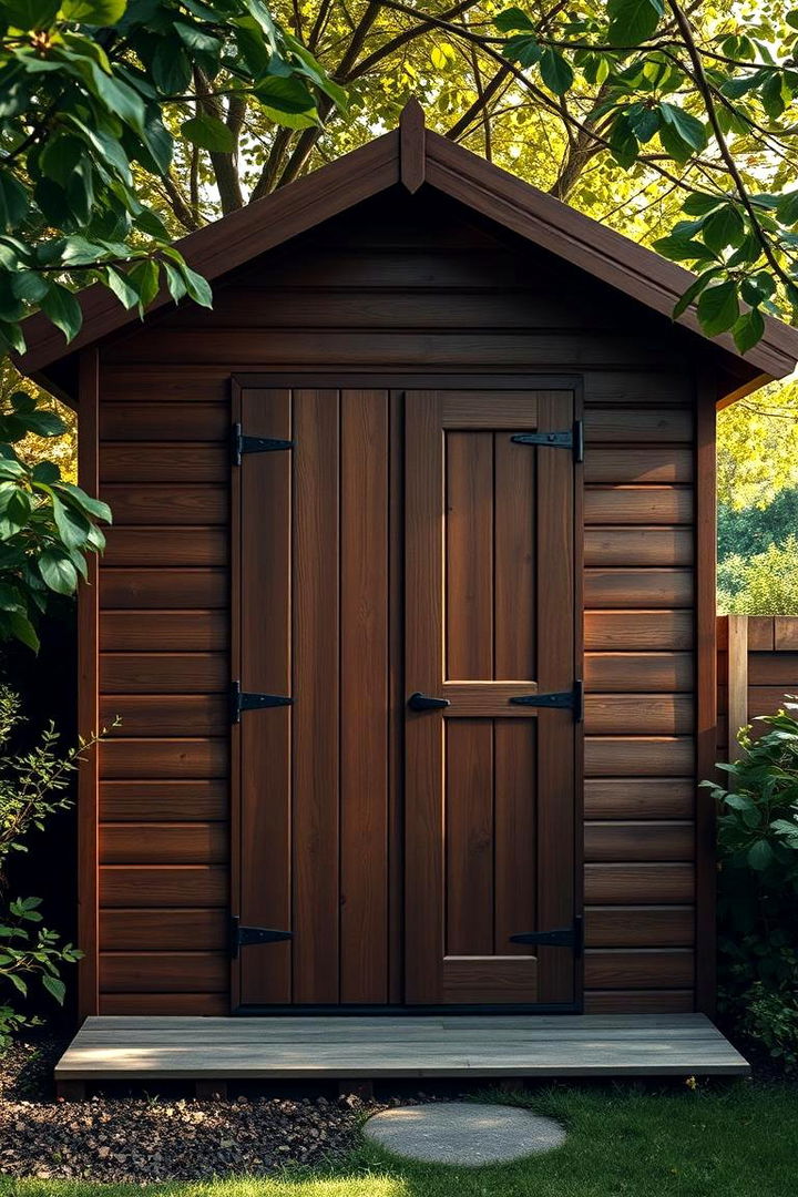 Rich Brown Warmth - 22 Shed Color Ideas