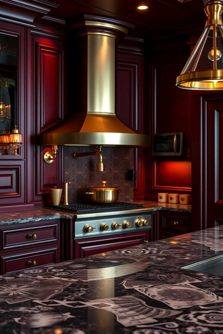Rich Burgundy and Gold - 22 Kitchen Color Ideas