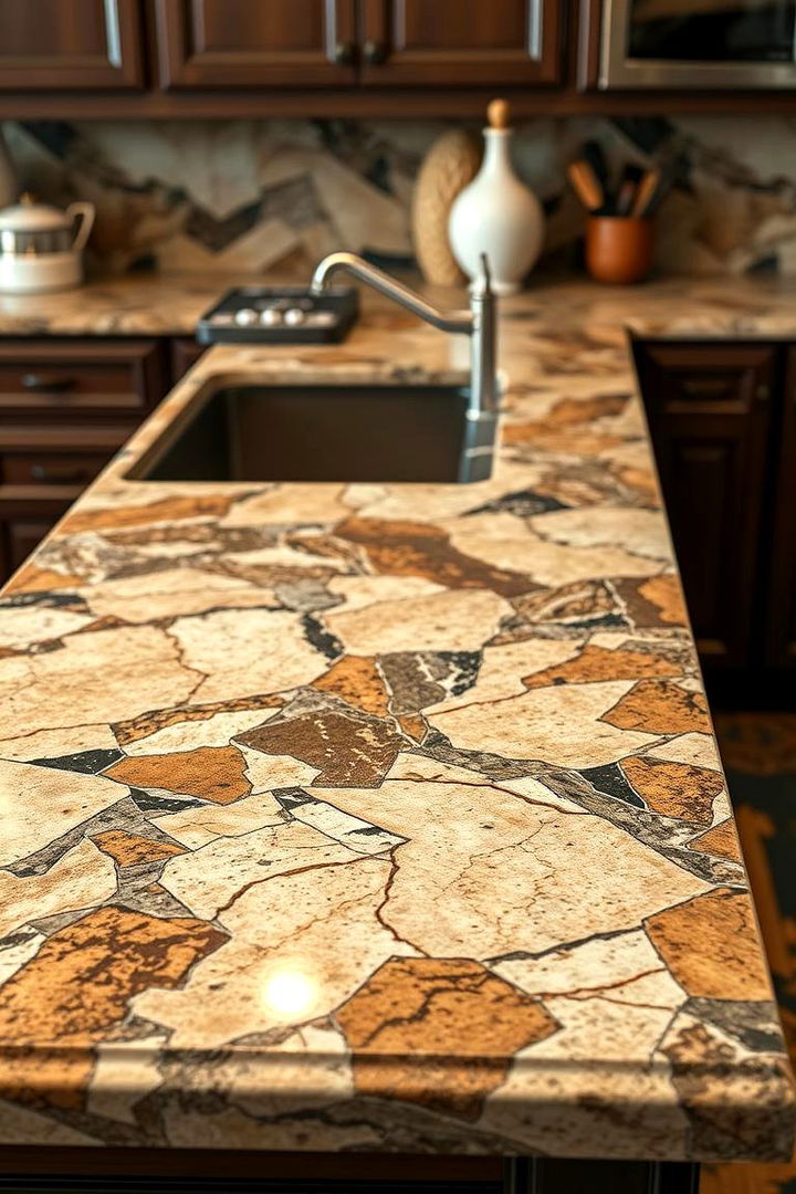 Rich Contrasting Surface Finishes - 22 Maximalist Kitchen Decor Ideas