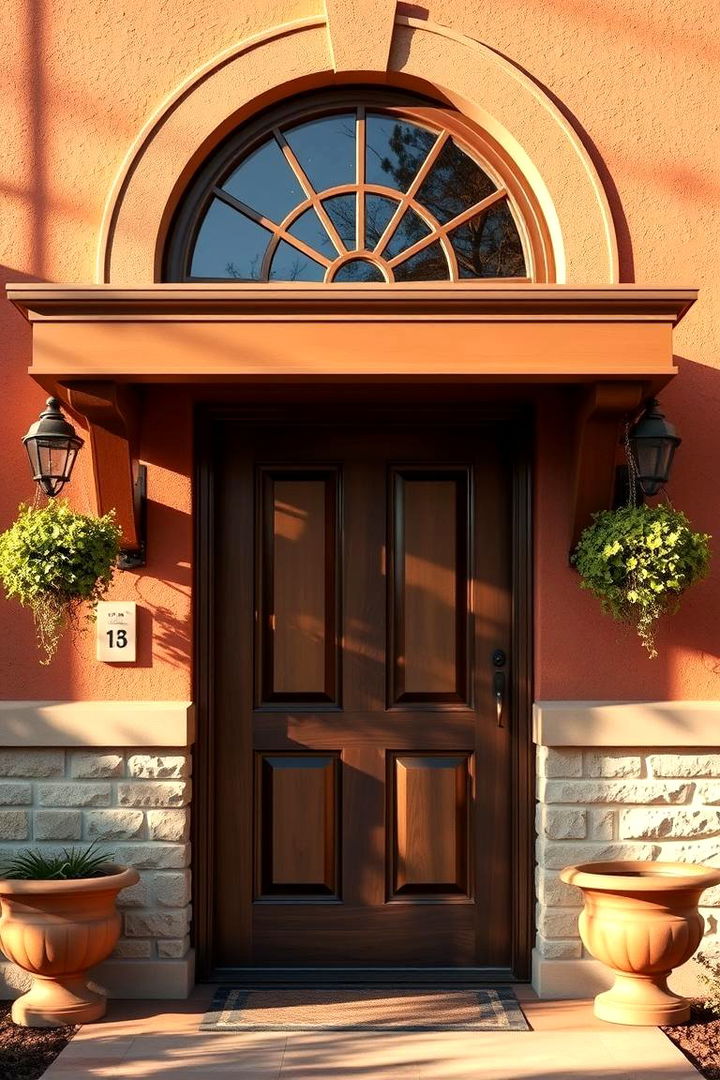 Rich Sienna Tones - 22 Stained Front Door Ideas