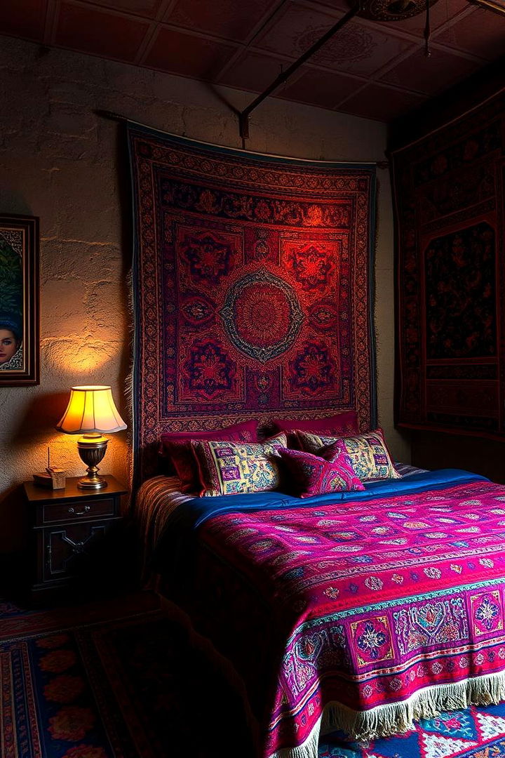 Rich Tapestries and Weavings - 22 Moroccan Themed Bedroom Ideas
