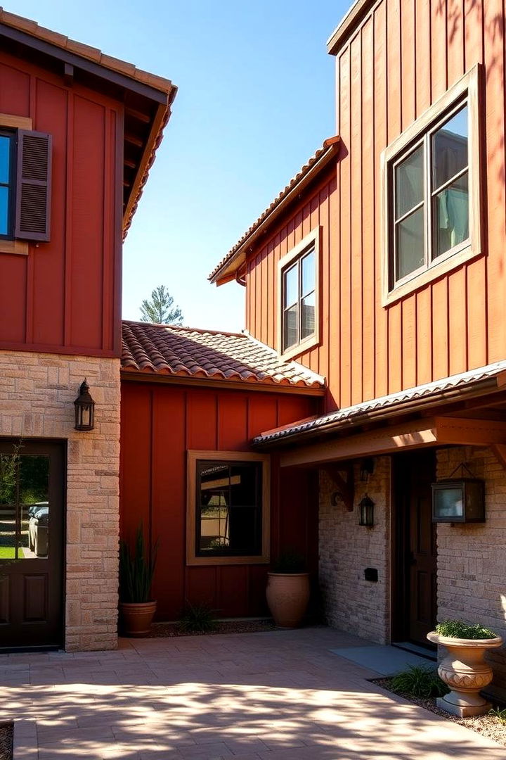 Rich Terracotta Warmth - 22 Board and Batten Siding Colors