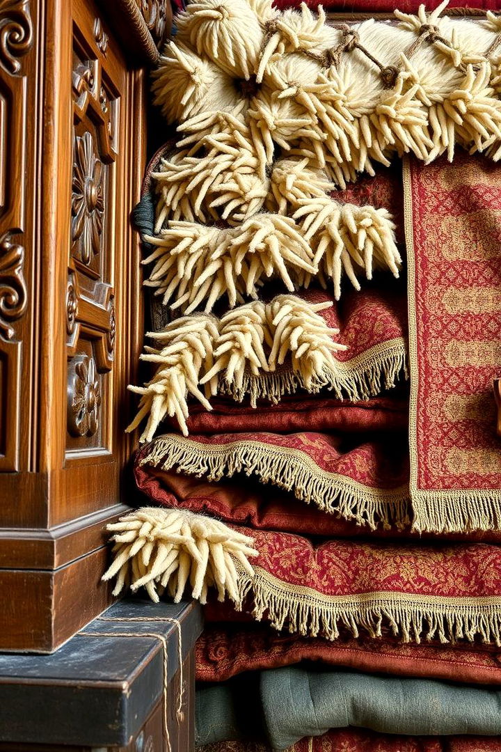 Rich Textural Details - 22 Colonial Living Room Ideas
