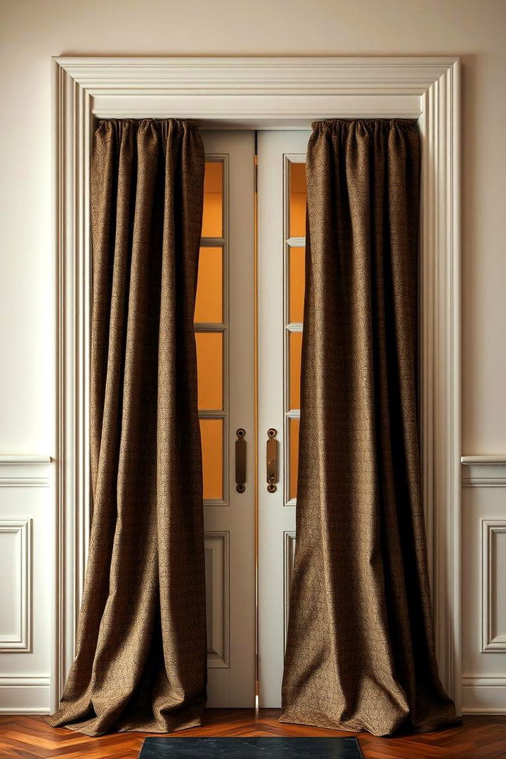 Rich Textured Layers - 22 French Door Curtain Ideas