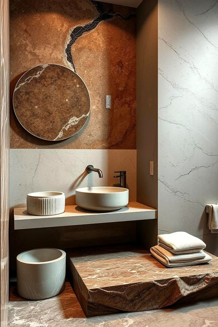 Rich Textured Materials - 22 Maximalist Bathroom Design Ideas