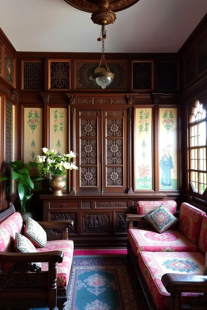 Rich Traditional Accents - 22 Asian Bedroom Ideas