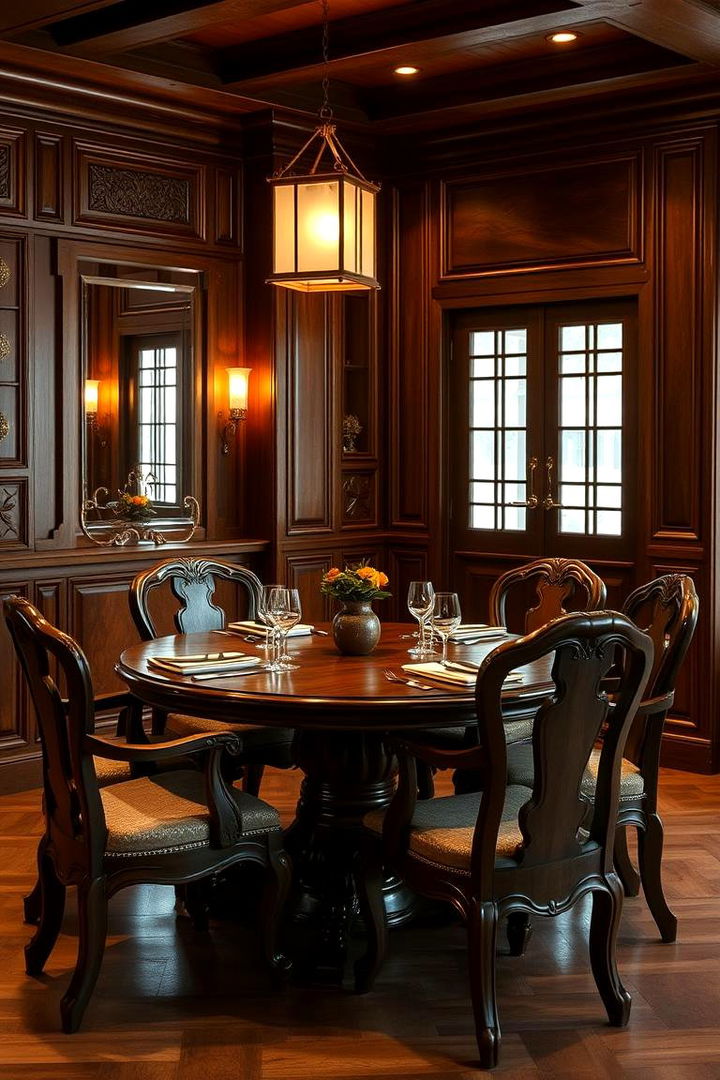 Rich Wood Accents - 22 Formal Dining Room Ideas