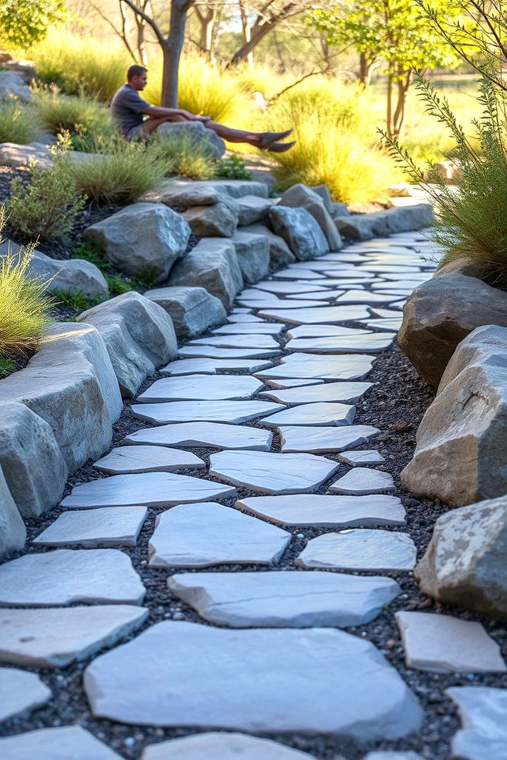 Riverbank Inspired Layout - 22 Flagstone Walkway Ideas