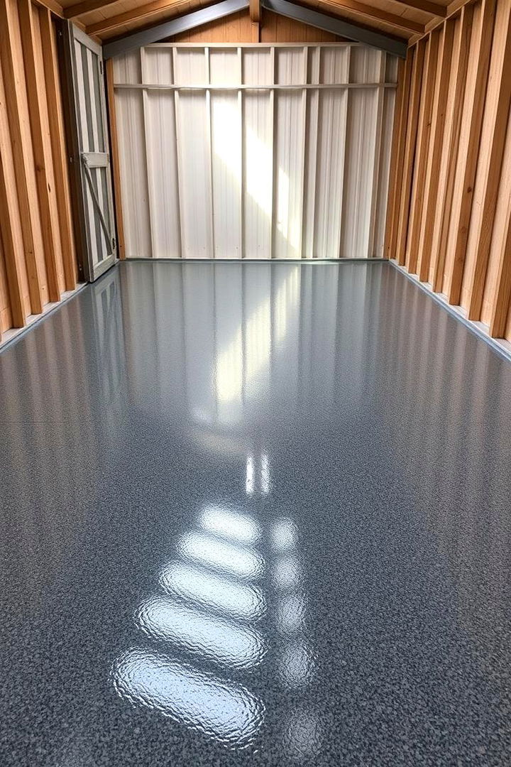 Robust Resin Sealed Flooring - 22 Shed Floor Ideas