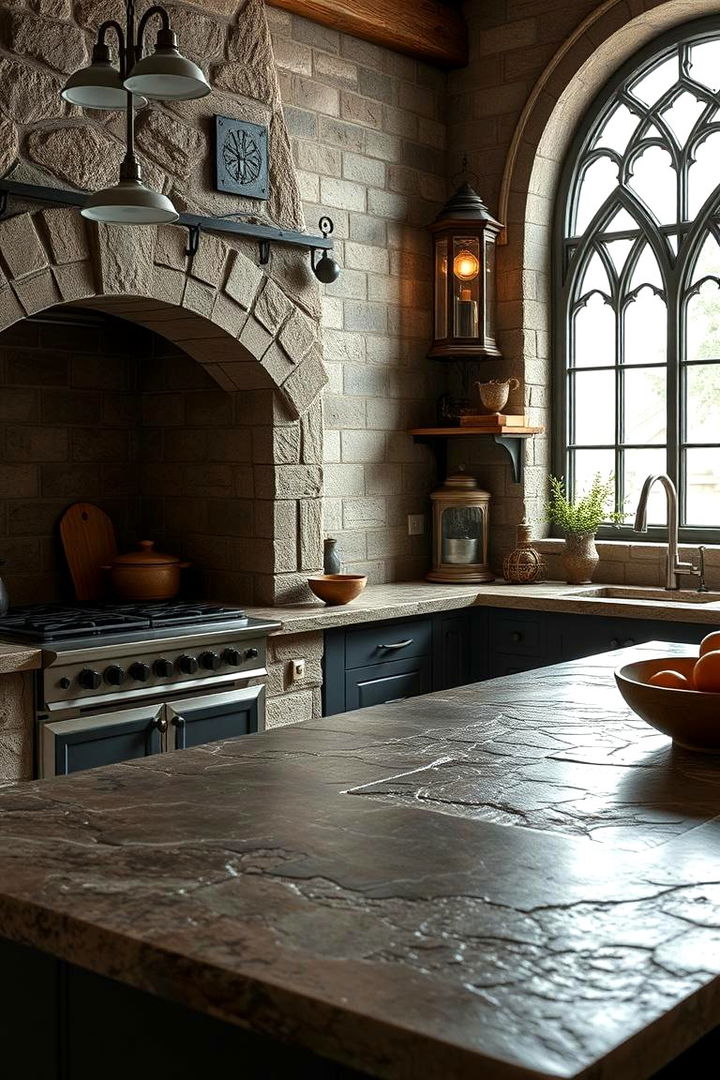Robust Stone Countertops - 22 Gothic Kitchen Ideas