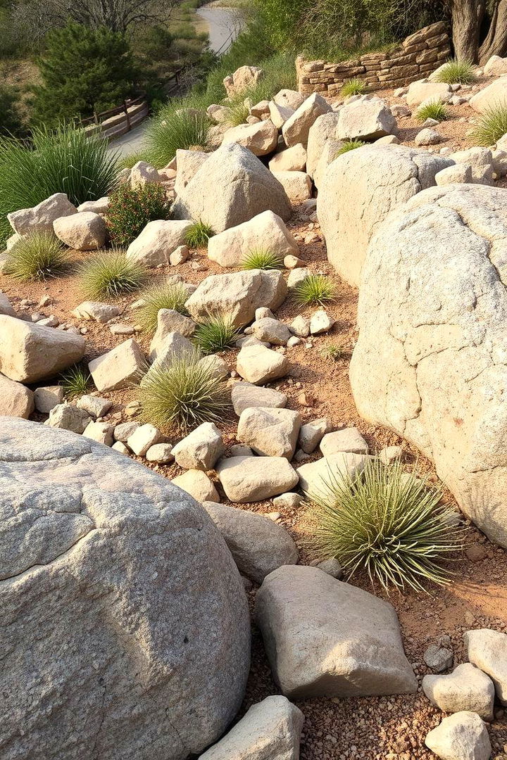 Rock Garden Features on a Slope - 22 Sloping Garden Design Ideas