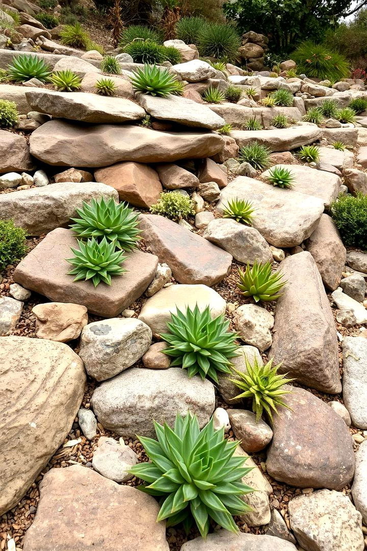 Rock Gardens and Native Plantings - 22 Down Sloped Backyard Ideas
