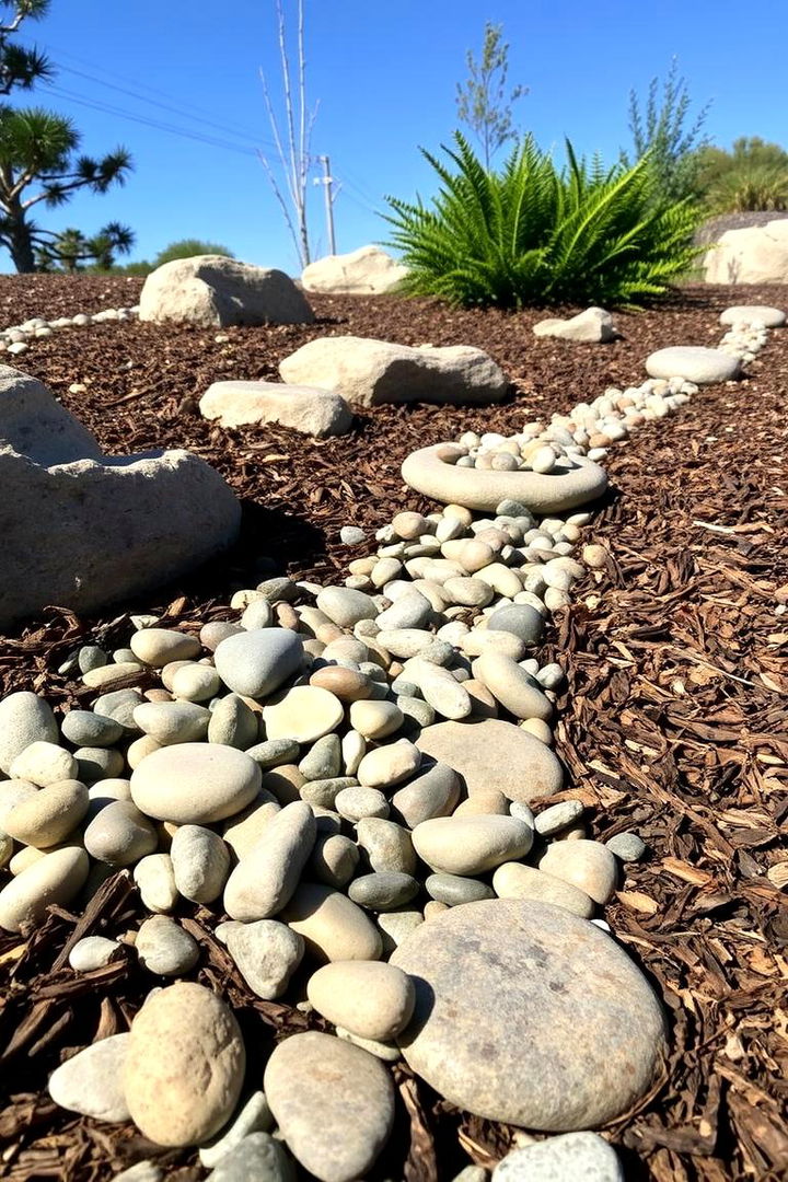 Rock and Mulch Arrangements - 22 Small Backyard Landscaping Ideas
