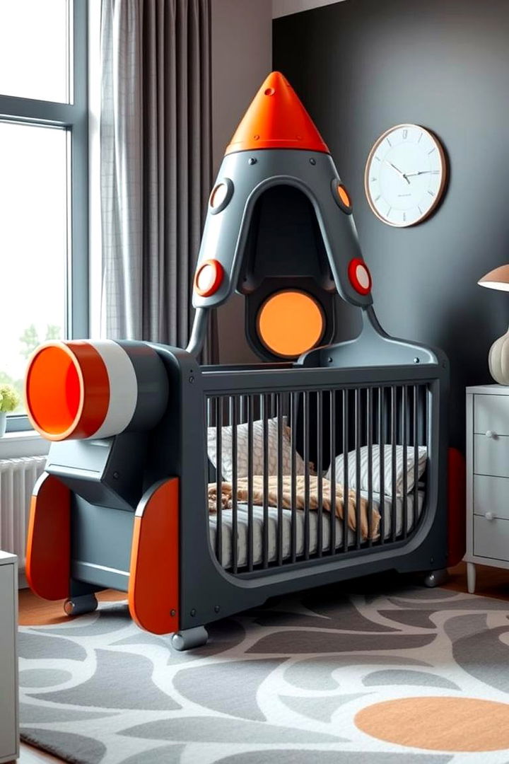 Rocket Ship Crib Designs - 22 Space-themed Nursery Ideas