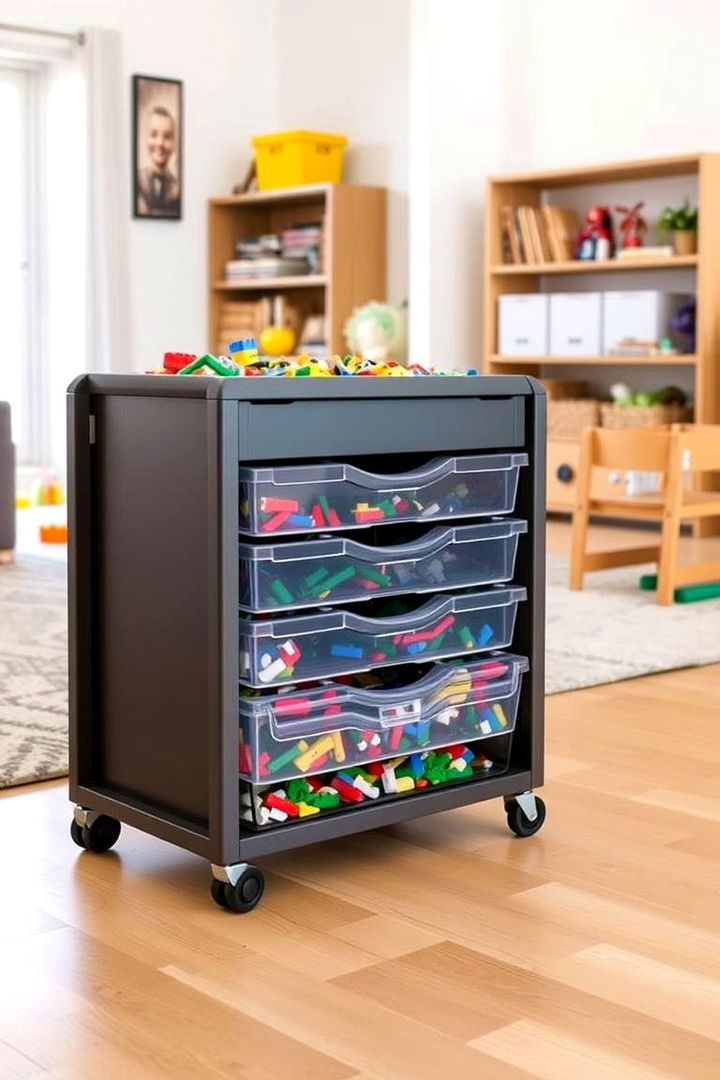 Rolling Cart Storage - 22 Lego Storage Ideas