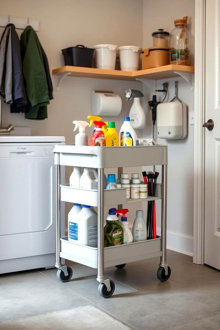 Rolling Carts and Trolleys - 22 Small Utility Room Ideas