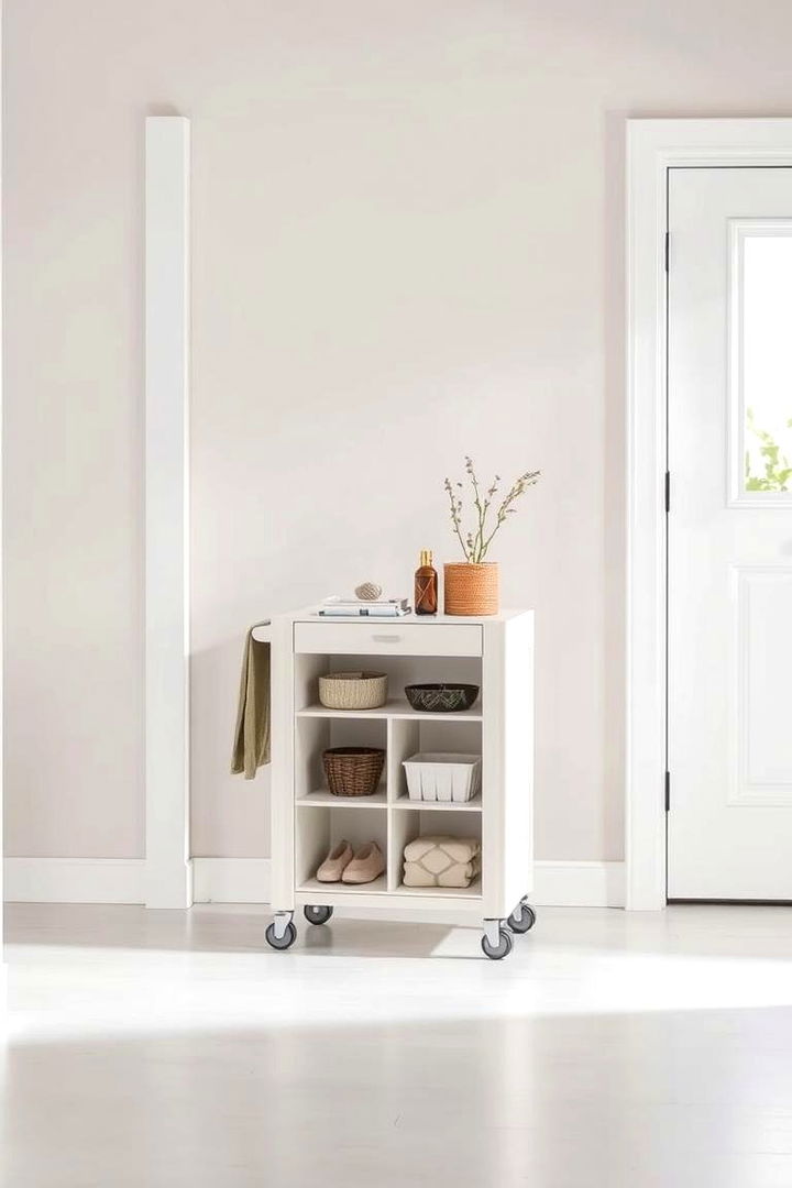 Rolling Carts for Entryway - 22 Entryway Storage Ideas