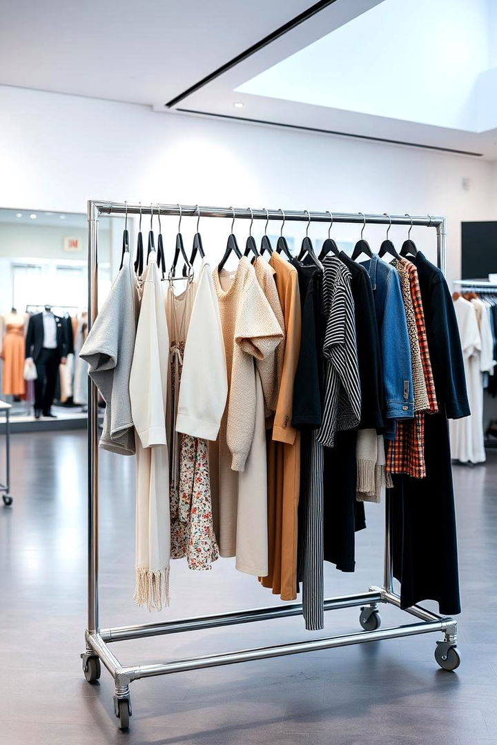Rolling Garment Racks for Accessibility - 22 Clothes Storage Ideas