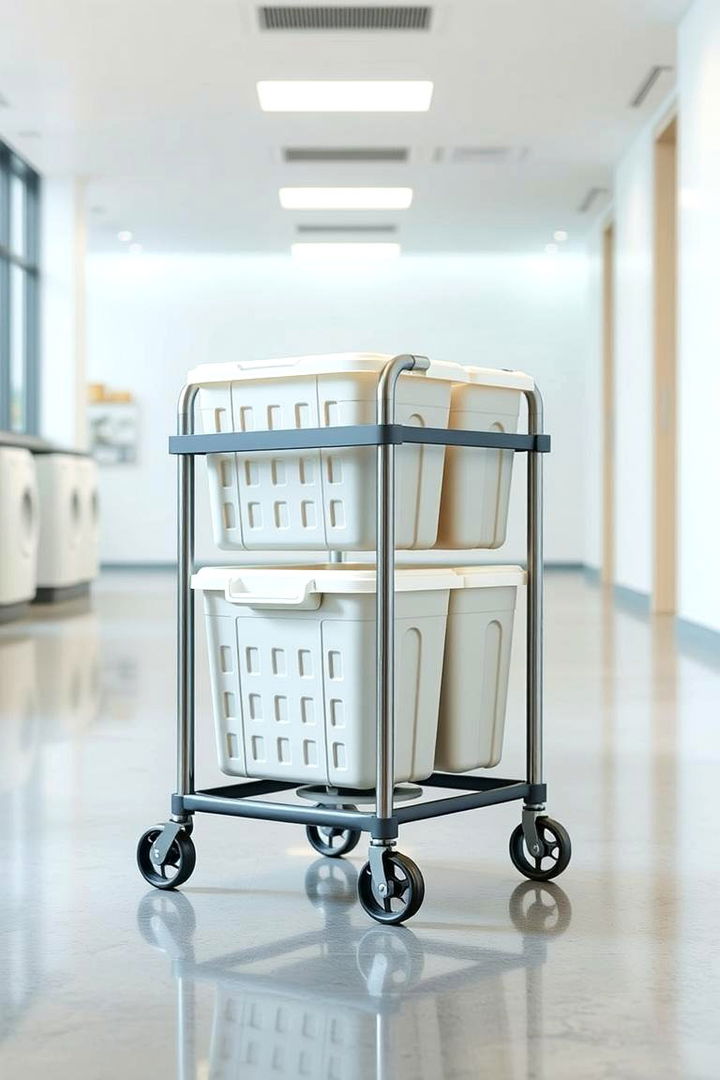 Rolling Laundry Carts for Mobility - 22 Laundry Basket Storage Ideas