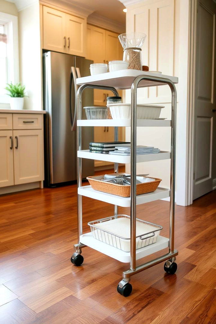 Rolling Storage Carts - 22 Small Apartment Storage Ideas