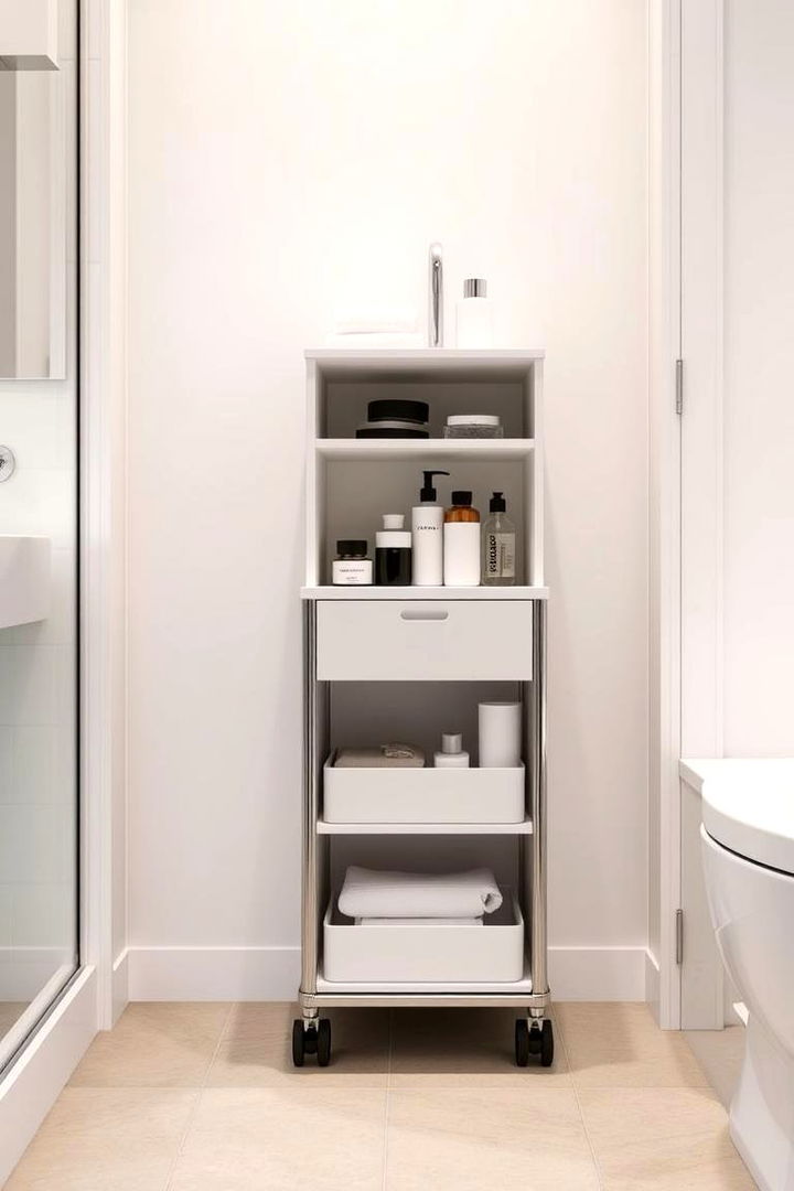 Rolling Storage Units for Accessibility - 22 Handicap Bathroom Ideas