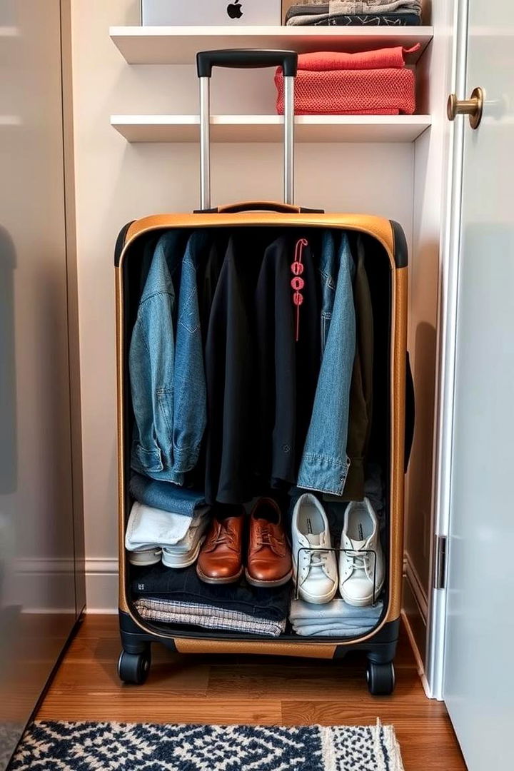 Rolling Suitcases as Travel Storage Alternatives - 22 Clothes Storage Ideas