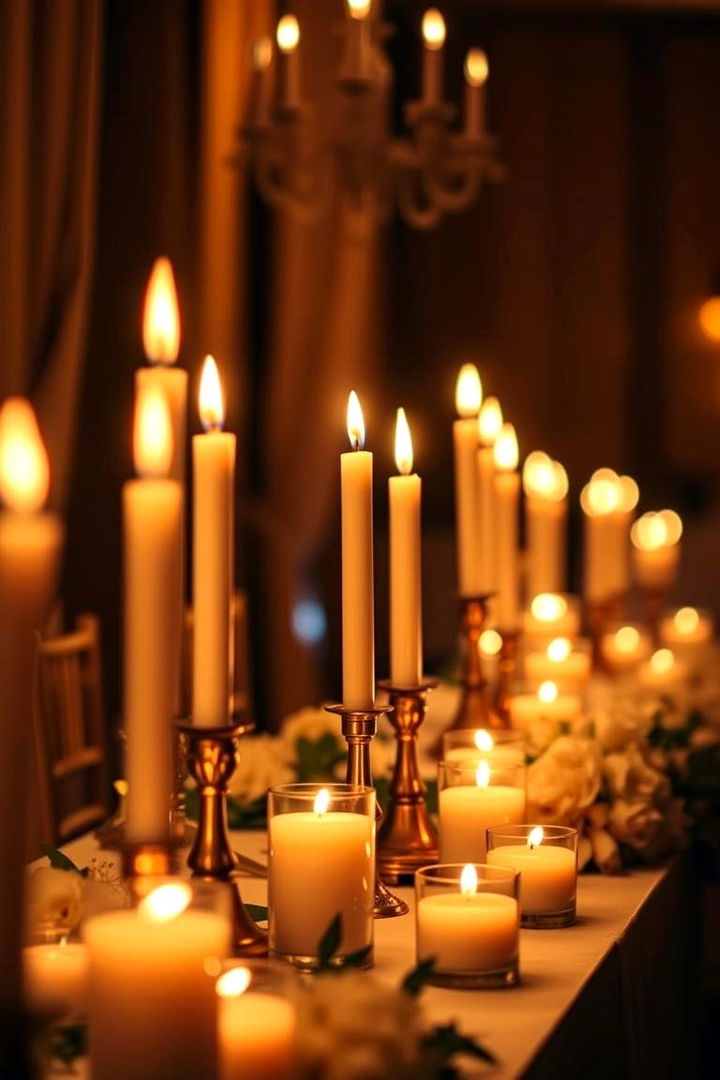 Romantic Candlelit Altar - 22 Wedding Altar Ideas