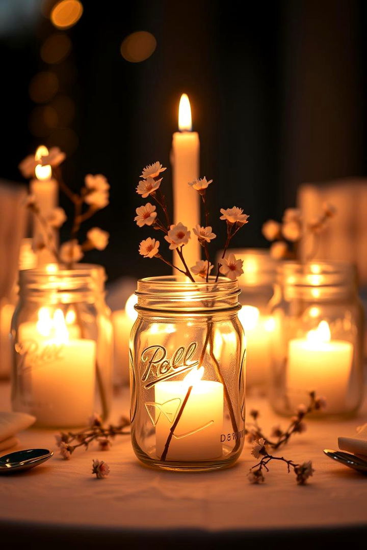 Romantic Candlelit Vibe - 22 Mason Jar Wedding Centerpieces