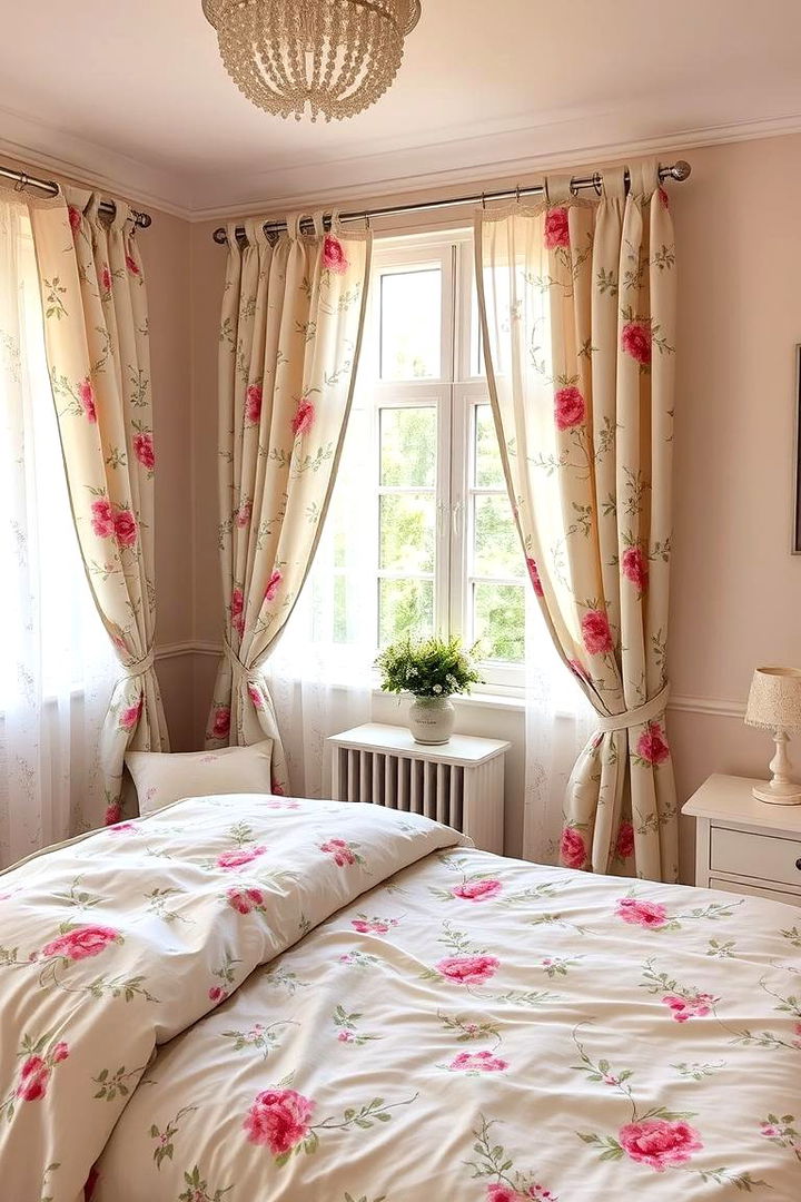 Romantic Floral Designs - 22 Bedroom Curtain Ideas
