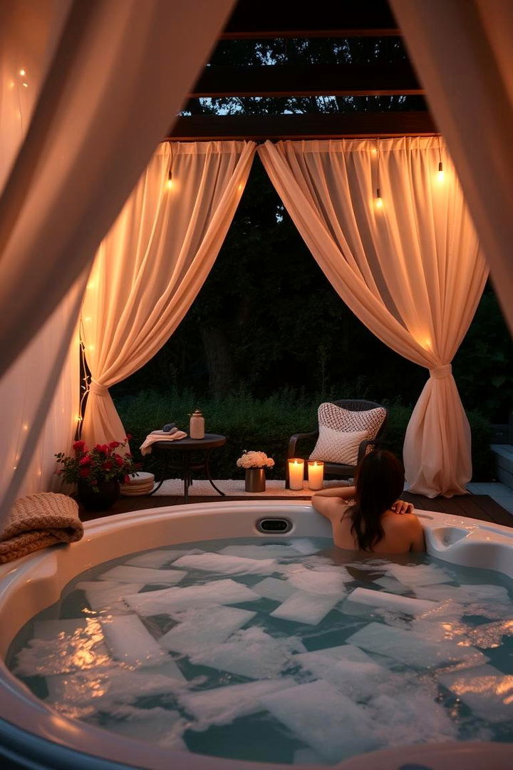 Romantic Getaway Vibe - 22 Hot Tub Decor Ideas