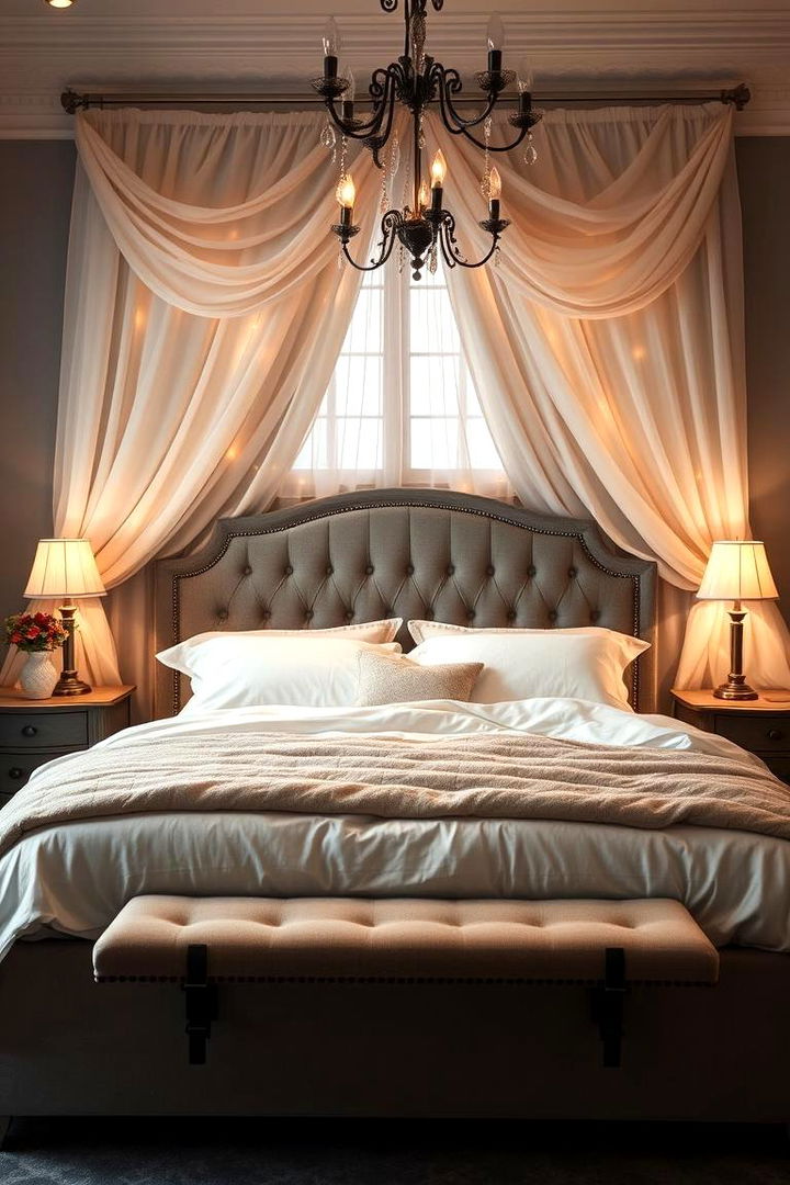 Romantic Grey Retreat - 22 Grey Headboard Bedroom Ideas